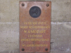 Mozart Gedenktafel am Wiener Stephansdom